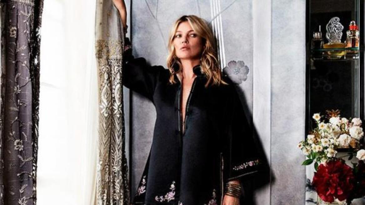 H Kate Moss, οι ταπετσαρίες που σχεδιάζει και ο κόμης σύντροφός της 