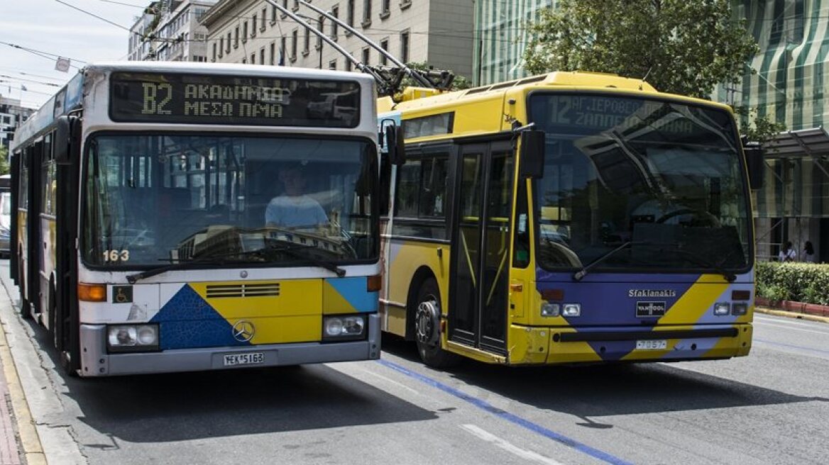 Στάσεις εργασίας σε λεωφορεία και τρόλεϊ την Τετάρτη