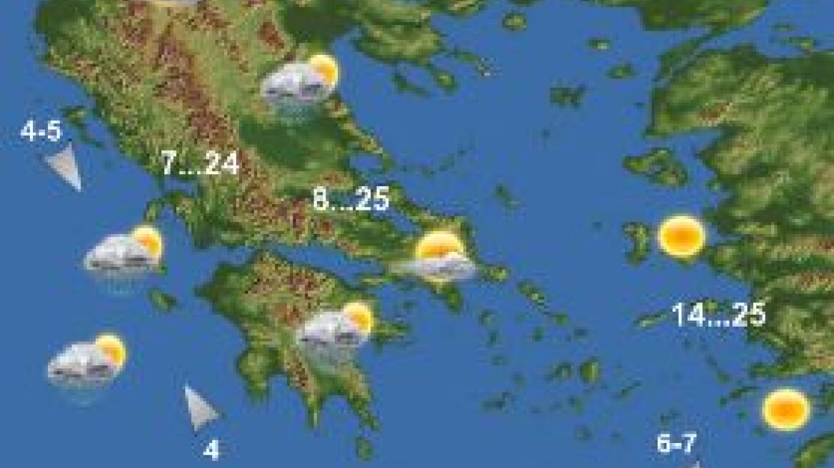 Πρόγνωση καιρού: Σε υψηλά για την εποχή επίπεδα η θερμοκρασία