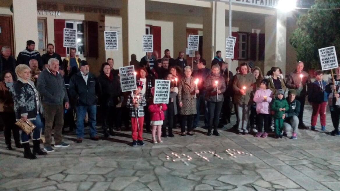 Φωτογραφίες: Οι ακρίτες του Άγιου Ευστράτιου είπαν «όχι» στην αύξηση του ΦΠΑ 