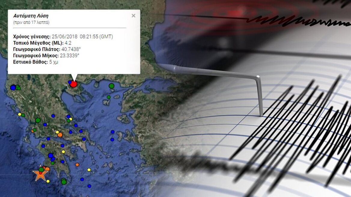 Σεισμός 4,2 Ρίχτερ ταρακούνησε τη Θεσσαλονίκη