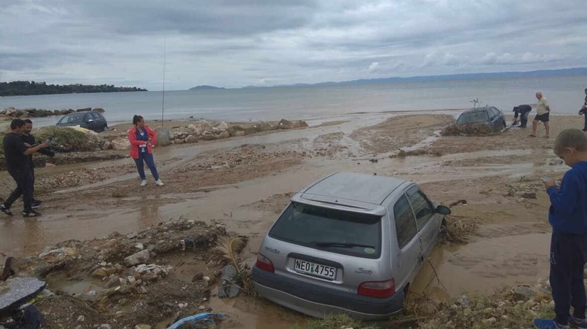 Χαλκιδική: Ζημιές από τη σφοδρή βροχόπτωση σε Σιθωνία και Κασσάνδρα 