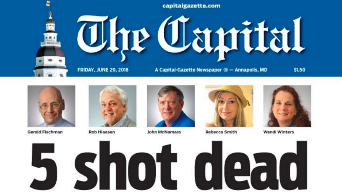  ΗΠΑ: Στα περίπτερα η εφημερίδα «Capital Gazette» την επομένη της δολοφονικής επίθεσης