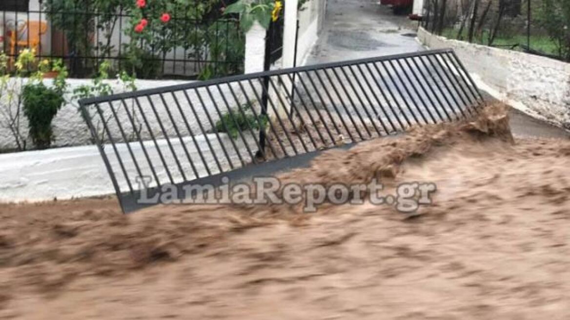 Φθιώτιδα: Καταστροφές από την πρωινή νεροποντή