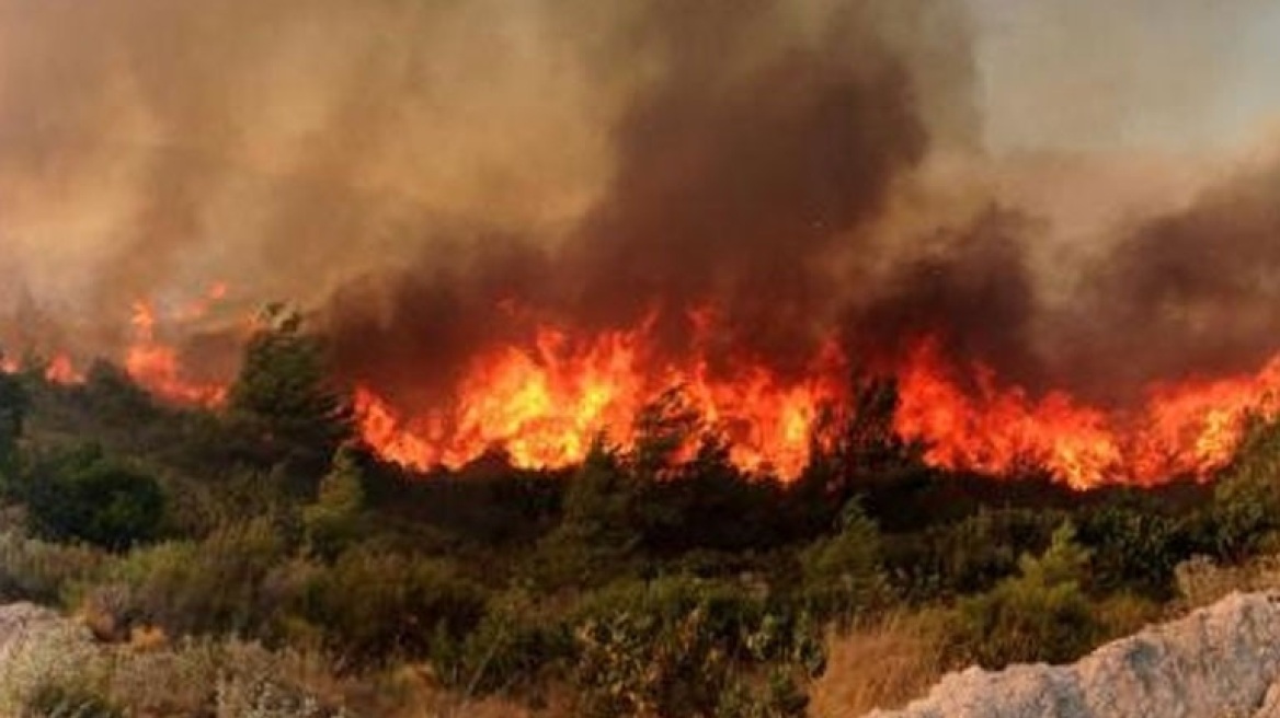 Υπό έλεγχο τέθηκε η φωτιά στην Άνδρο 