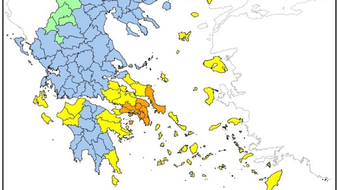 Πολύ υψηλός κίνδυνος φωτιάς και σήμερα Δευτέρα