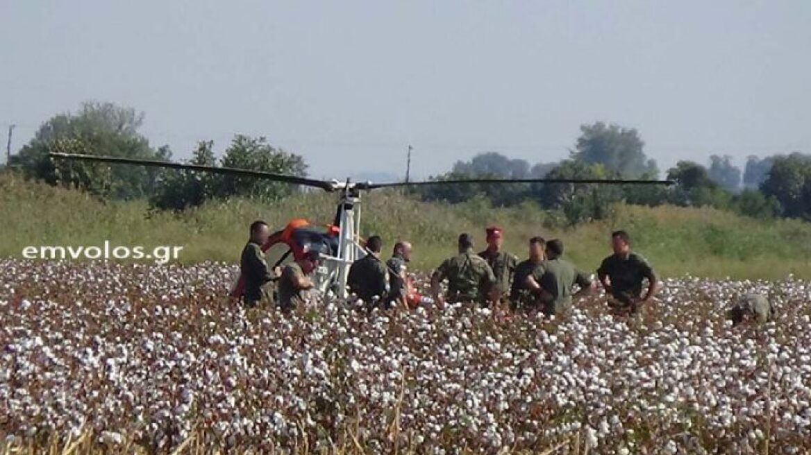 Αναγκαστική προσγείωση στρατιωτικού ελικοπτέρου στην Ημαθία