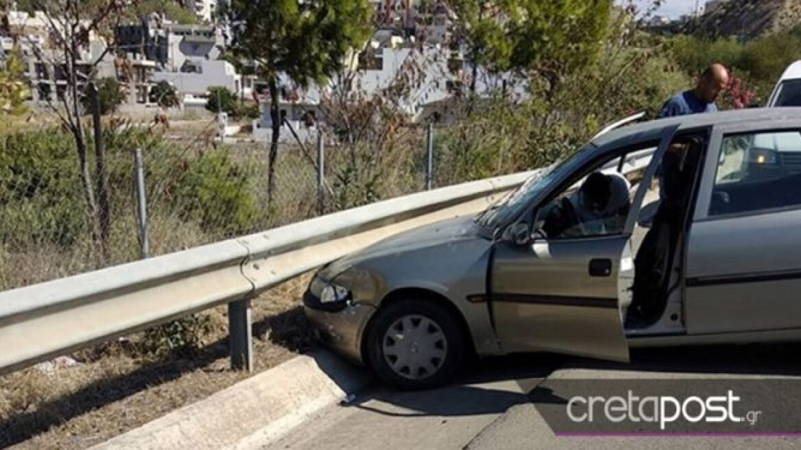 Κρήτη: Αυτοκίνητο ανατράπηκε στην Εθνική – Ένας τραυματίας