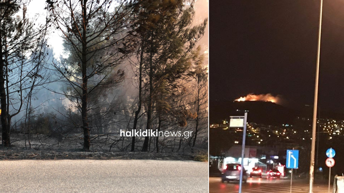  Η φωτιά στη Σιθωνία Χαλκιδικής μαίνεται ανεξέλεγκτη - Εκκενώνεται ο Κάμπος 