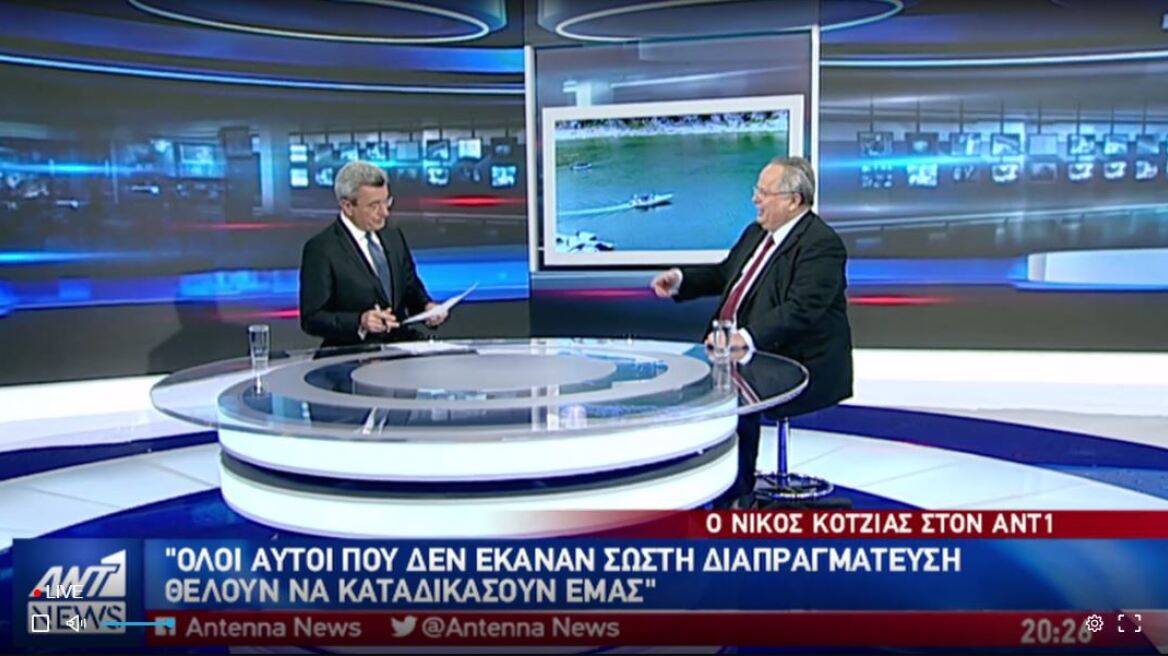 Κοτζιάς στον ΑΝΤ1: «Εάν ήμουν ΥΠΕΞ θα τράβαγα τα αυτιά του Ζάεφ»