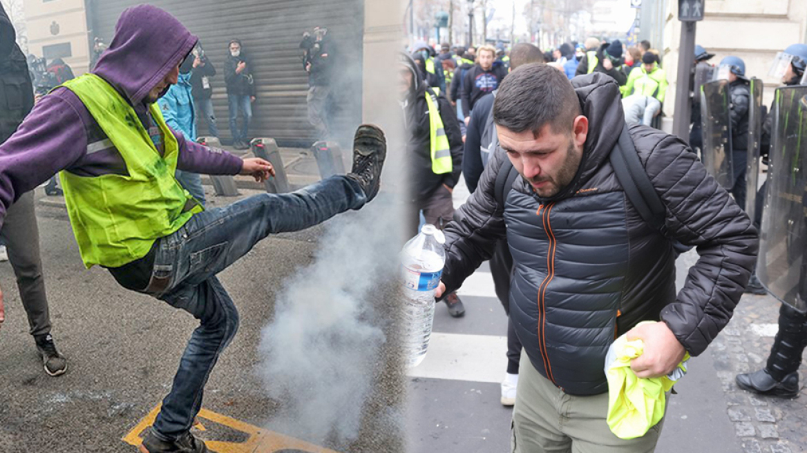 «Κίτρινα Γιλέκα»: Δακρυγόνα και οδομαχίες στο Παρίσι  