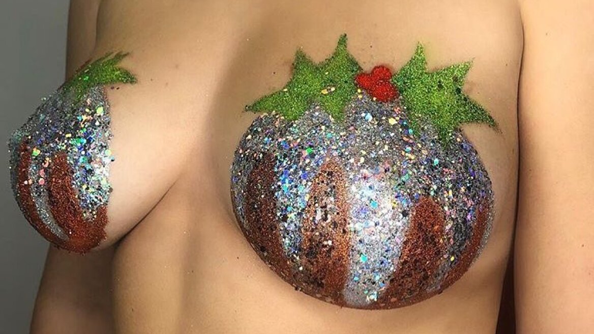 #Christmasboobs: Γυναίκες ζωγραφίζουν χριστουγεννιάτικα τα στήθη τους κι εύχονται «Καλά Χριστούγεννα»