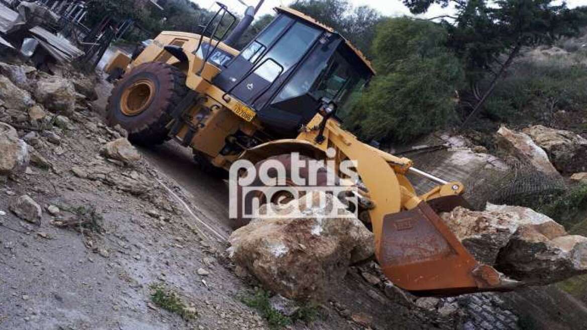 Ηλεία: Σοβαρές κατολισθήσεις από την κακοκαιρία στο Λέπρεο - Καταστράφηκε σπίτι 