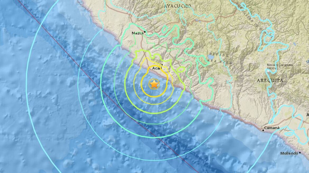 Ισχυρότατος σεισμός 7,1 Ρίχτερ στις ακτές του Περού