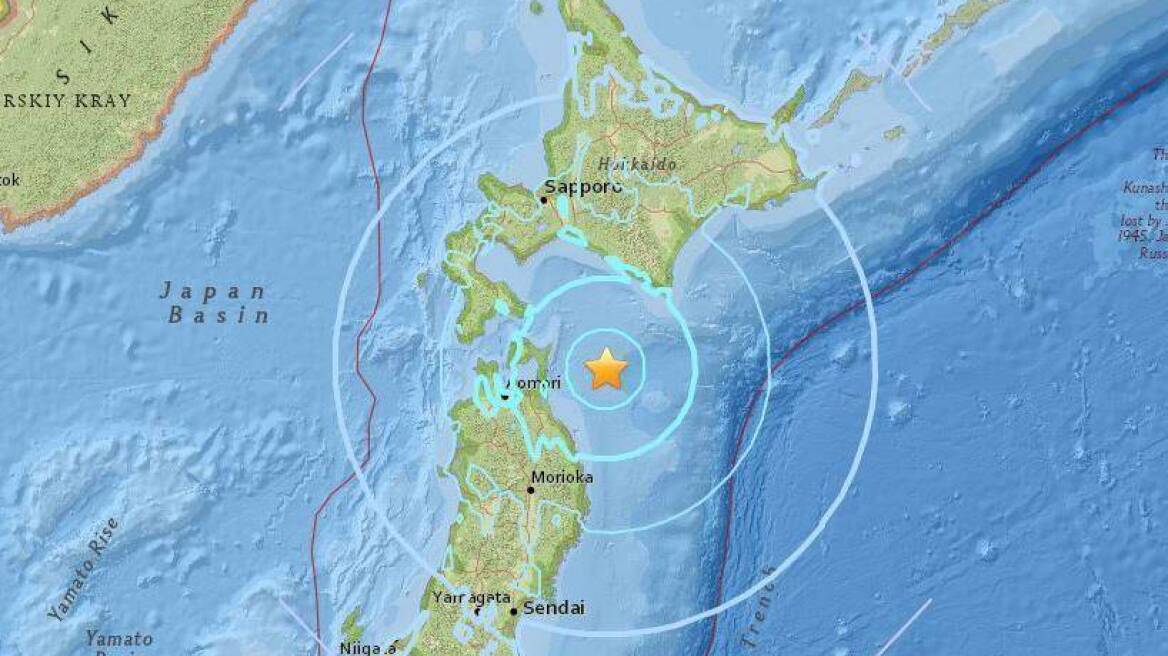 Σεισμός 6,4 Ρίχτερ ανοικτά της Ιαπωνίας