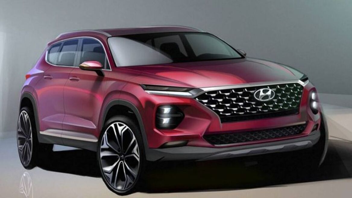 Τα πρώτα σκίτσα του νέου Hyundai Santa Fe