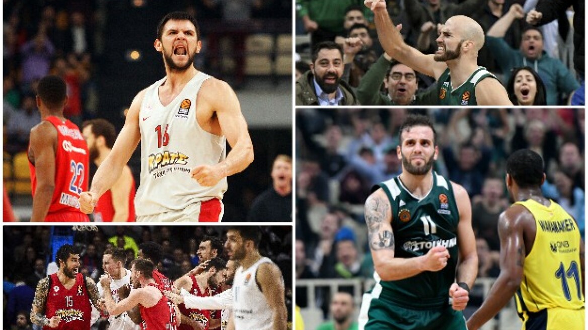 For the win: Ατσάλινος Ολυμπιακός, clutch Παναθηναϊκός (videos)