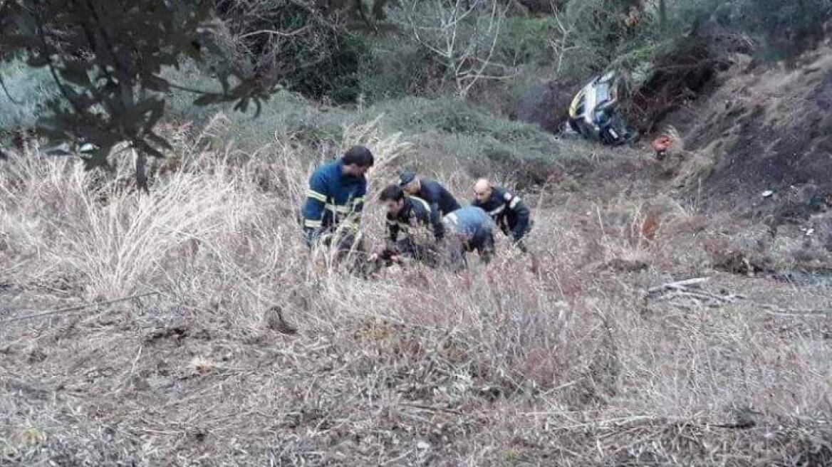 Χανιά: Στο γκρεμό αυτοκίνητο με δύο επιβάτες