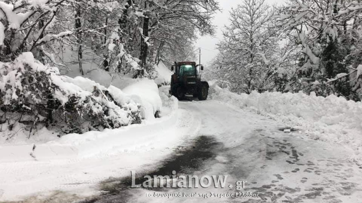 Απεγκλωβίστηκαν οι κτηνοτρόφοι στην Δάφνη Φθιώτιδας