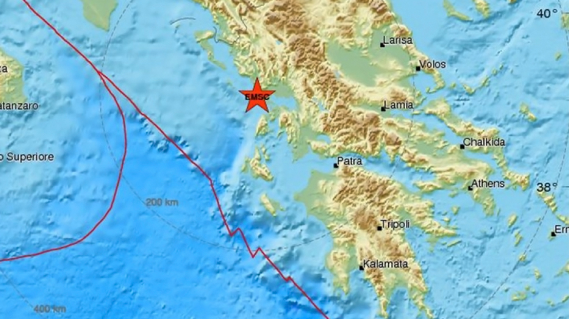 Ισχυρός σεισμός 5,2 Ρίχτερ δυτικά από την Πρέβεζα