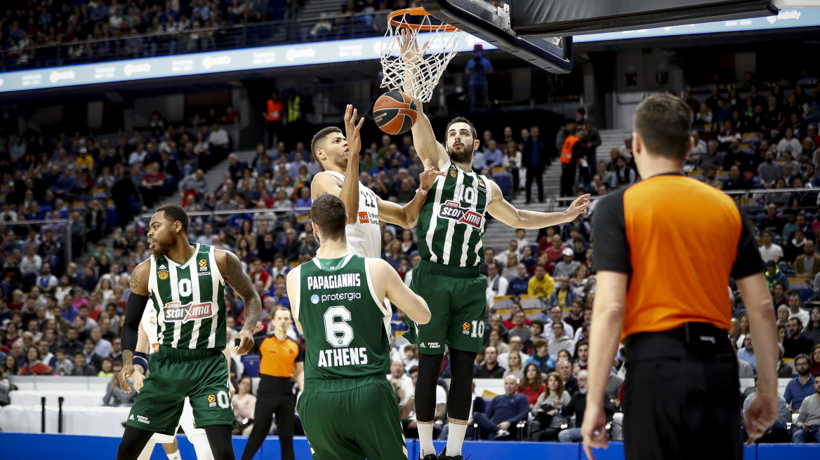 Euroleague, Ρεάλ Μαδρίτης-Παναθηναϊκός 78-63: Ήττα με κάτω τα χέρια