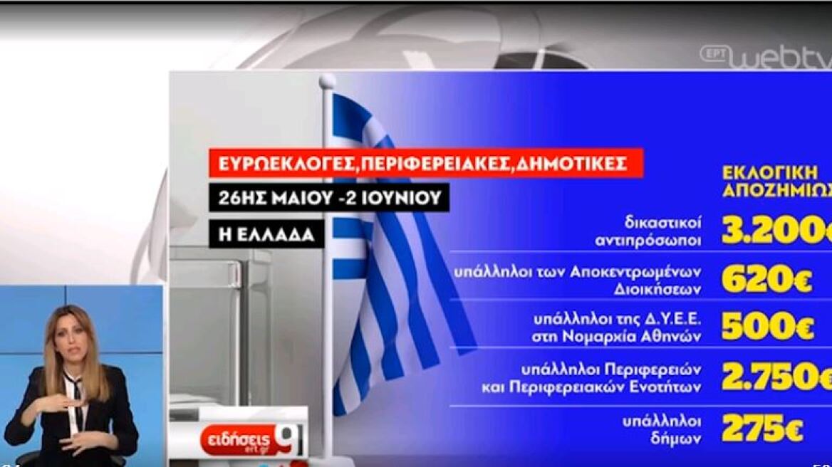 Η ΕΡΤ πενταπλασίασε τις εκλογικές αποζημιώσεις των δικαστικών αντιπροσώπων!