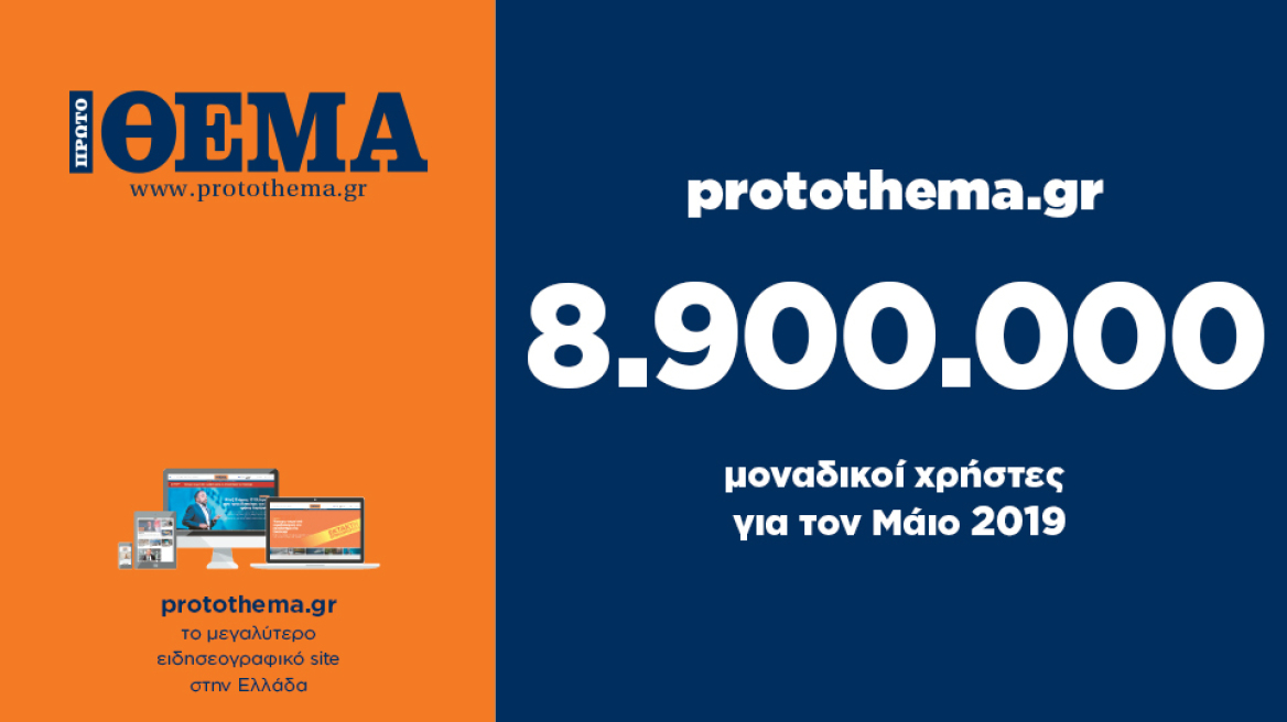 8,9 εκατ. μοναδικοί χρήστες ενημερώθηκαν τον μήνα Μάιο από το protothema.gr