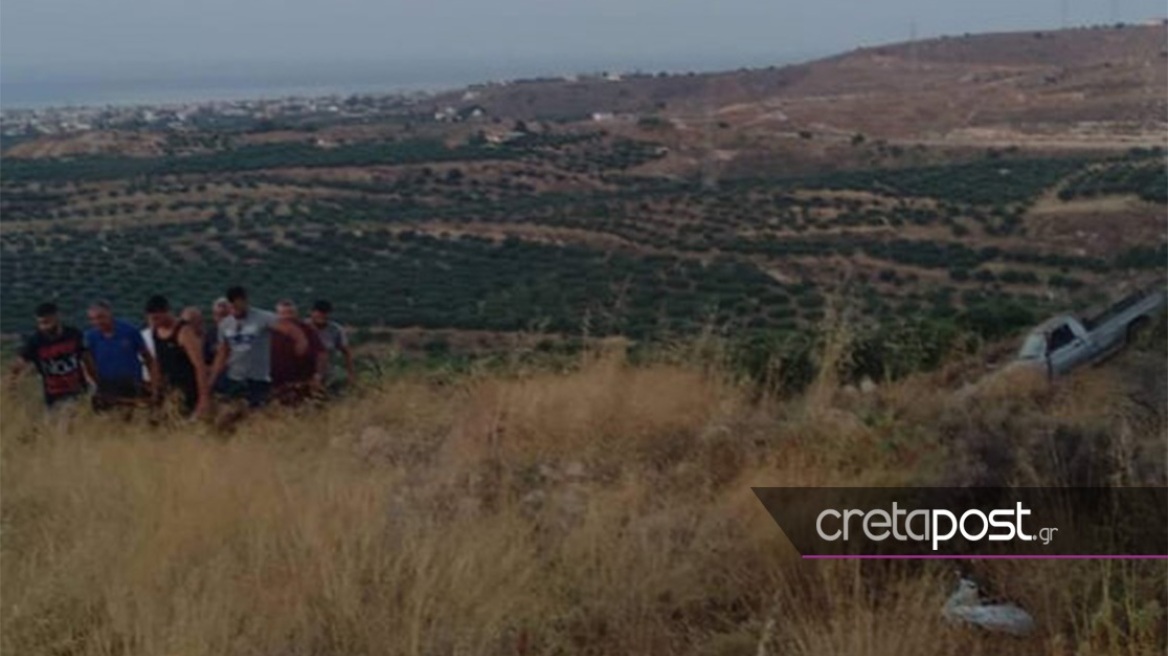 Ηράκλειο: Αυτοκίνητο με ηλικιωμένους έπεσε σε γκρεμό 25 μέτρων