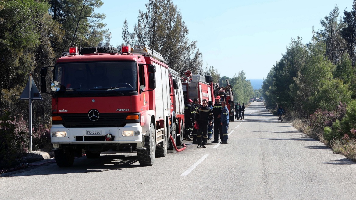 Υπό μερικό έλεγχο η πυρκαγιά στον Διόνυσο