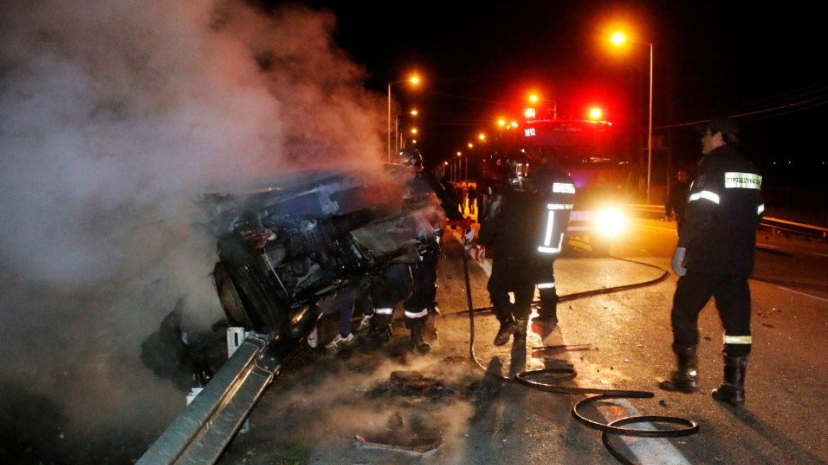 Θεσσαλονίκη: Τροχαίο στον Λαγκαδά – Νεκρός ο οδηγός, τρεις τραυματίες