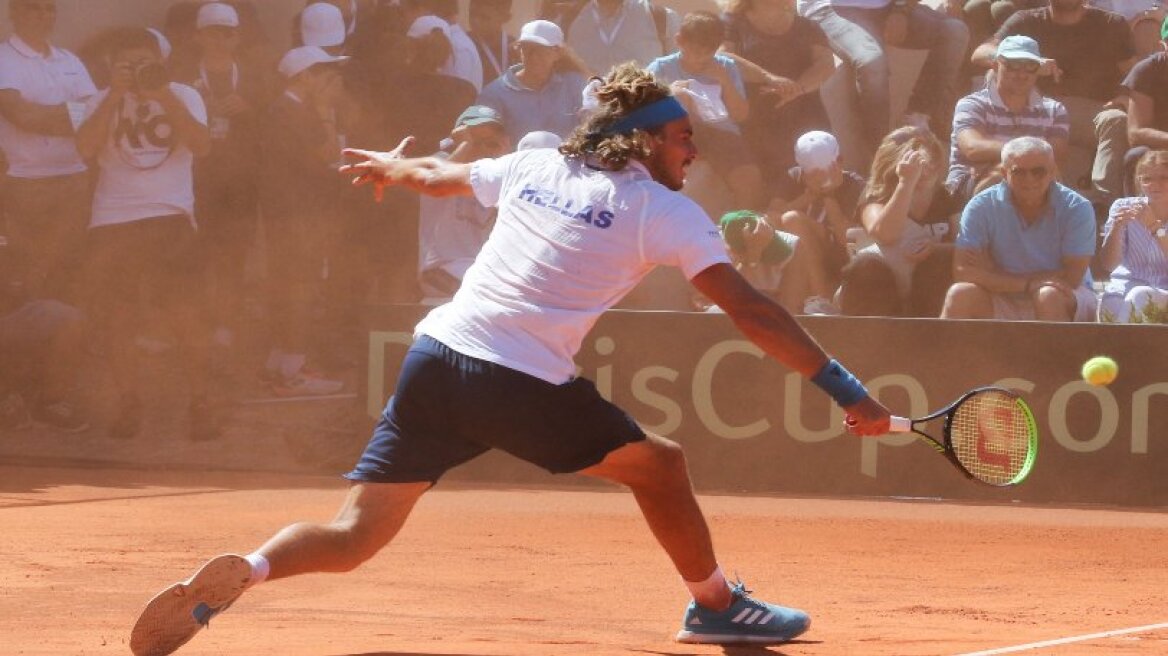 Davis Cup: Με Τσιτσιπά στην 3η θέση η Ελλάδα