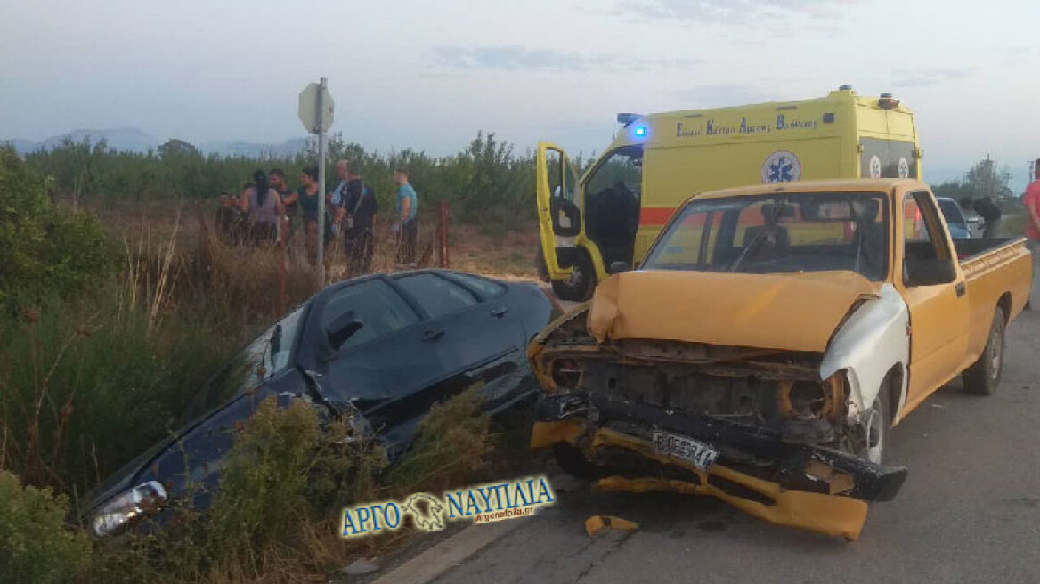 Τροχαίο ατύχημα με δυο τραυματίες στην Αργολίδα 