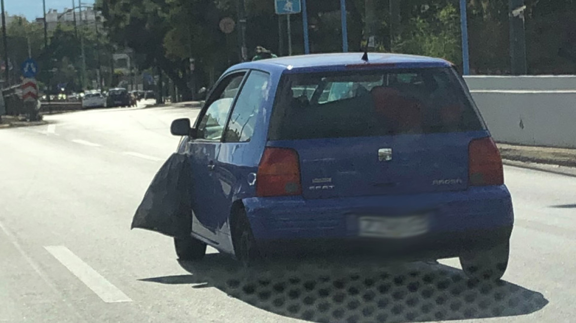 Απίστευτο κι όμως ελληνικό: Οδηγός έβγαλε βόλτα τα... σκουπίδια του!