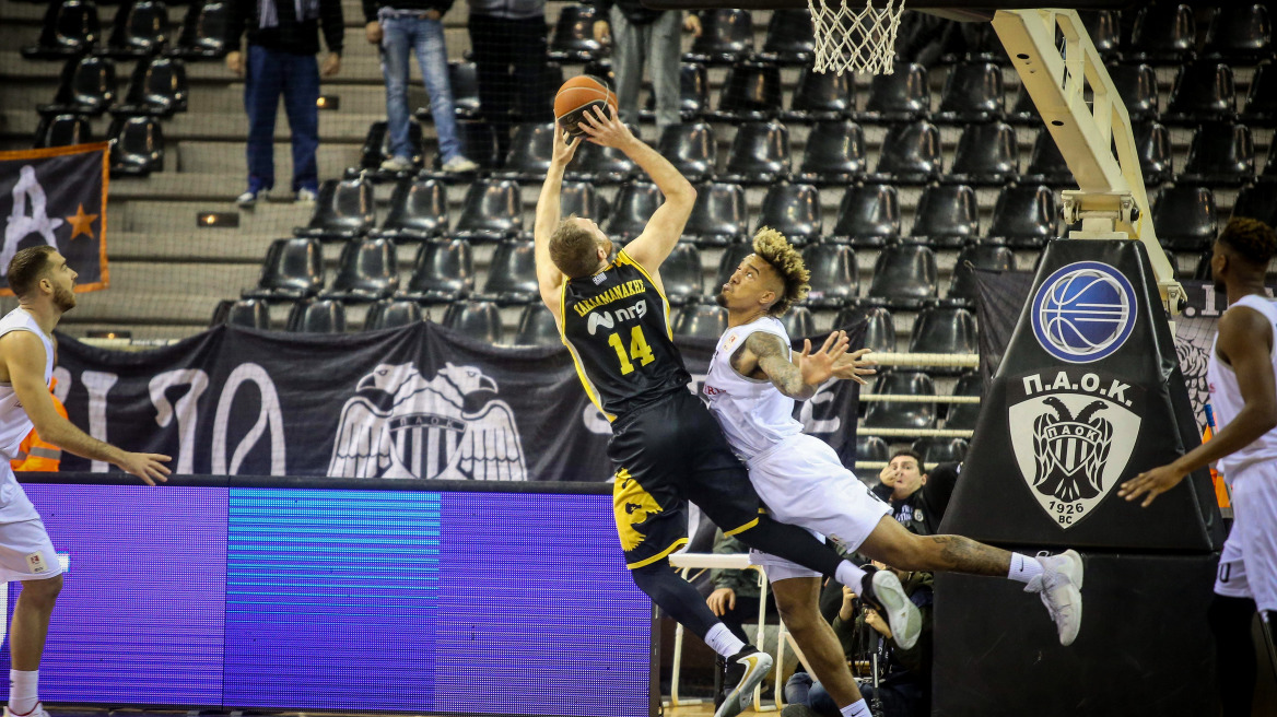 Basket League, ΠΑΟΚ-ΑΕΚ 67-71: «Βασίλισσα» στο Παλατάκι η ΑΕΚ