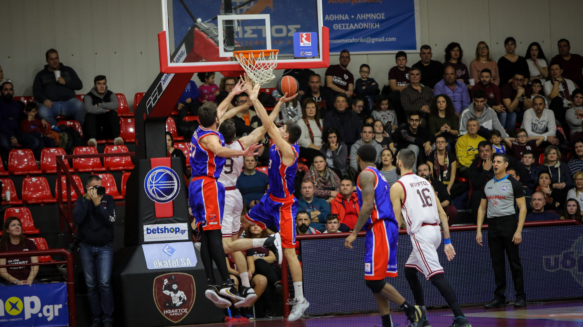 Basket League, Ήφαιστος Λήμνου-Πανιώνιος 79-74: Νέα νίκη για τον Ήφαιστο