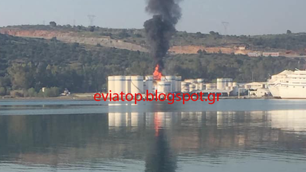 Πυρκαγιά σε αποθήκη χημικών έξω από τη Χαλκίδα