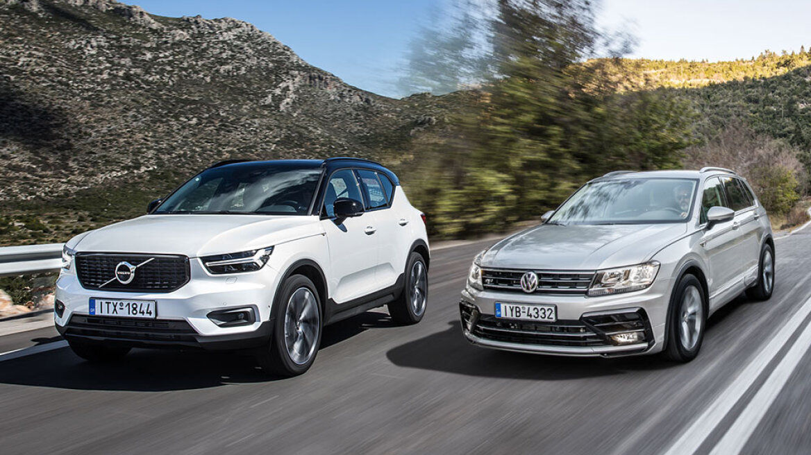 Κόντρα στα 1,5lt: Volvo XC40 vs Volkswagen Tiguan – Ποιό κερδίζει;