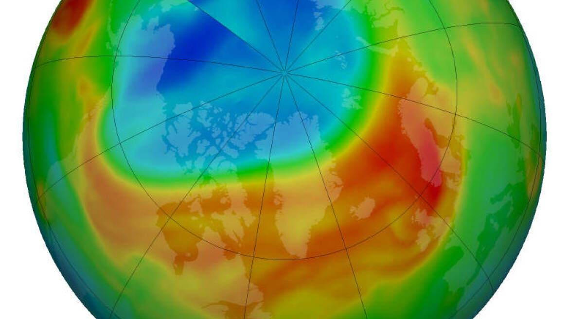 Σε χαμηλό 10ετίας το επίπεδο του όζοντος πάνω από την Αρκτική