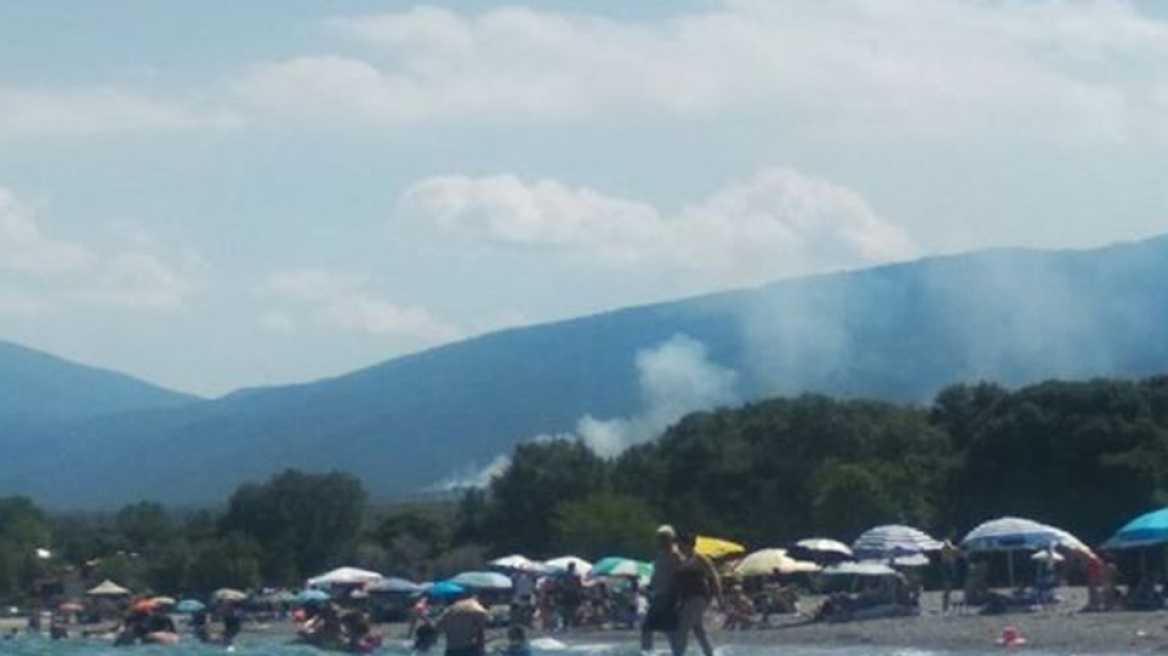 Φωτιά στους πρόποδες του Ολύμπου