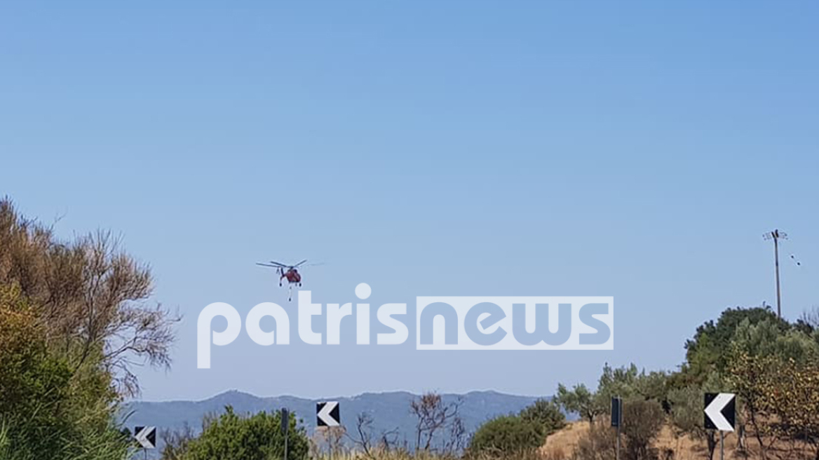 Φωτιά σε εξέλιξη στην περιοχή Λάλας του δήμου Αρχαίας Ολυμπίας