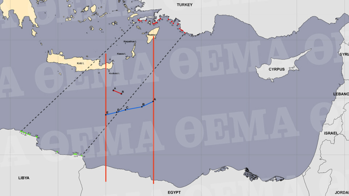 Συμφωνία Ελλάδας - Αιγύπτου: Αυτός είναι ο χάρτης οριοθέτησης ΑΟΖ μεταξύ των δύο χωρών