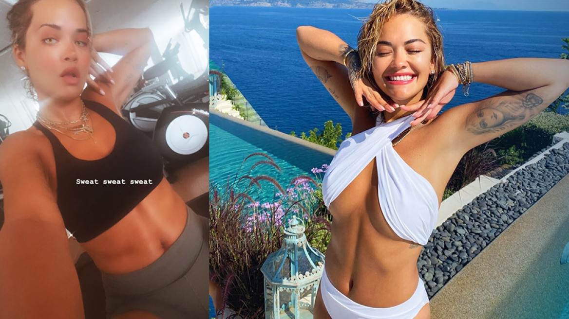 H Rita Ora κάνει διακοπές και... ιδρώνει στην Κέρκυρα