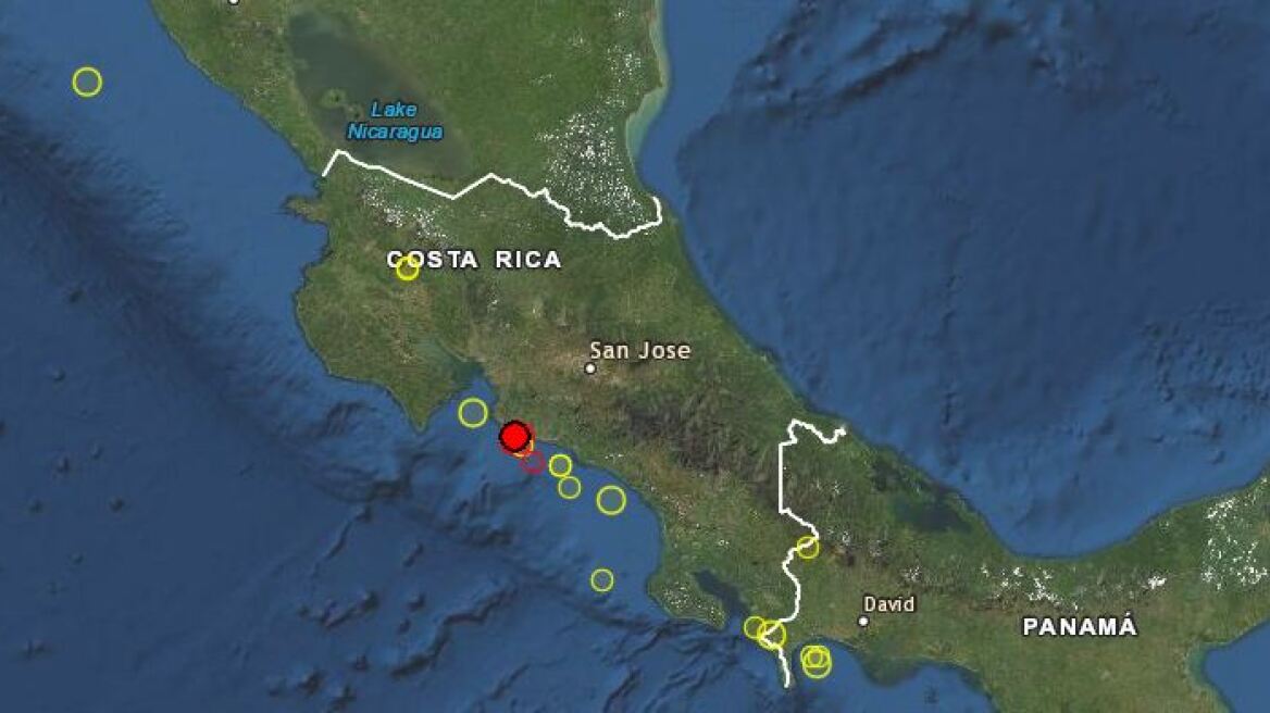 Δυνατή σεισμική δόνηση ταρακούνησε την Κόστα Ρίκα