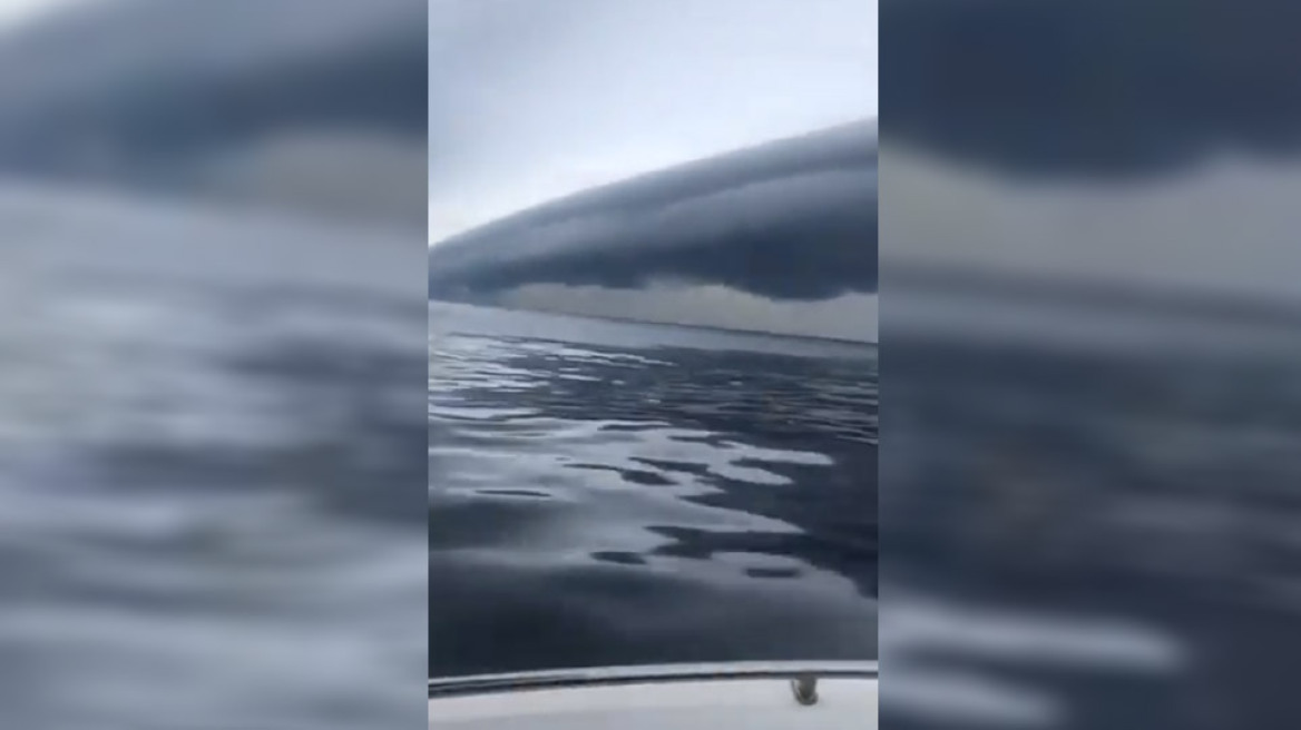 Βίντεο: Δείτε το εντυπωσιακό «Shelf cloud» πάνω από τη θάλασσα στο Κέιπ Κοντ