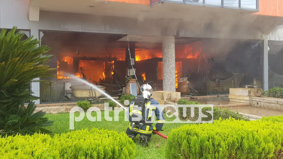 Πύργος: Πυρκαγιά σε μεγάλη επιχείρηση ειδών υγιεινής