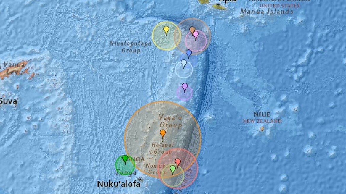 Τόνγκα: Σεισμός 6,4 βαθμών ανοικτά του αρχιπελάγους