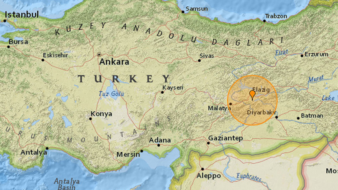 Σεισμός τώρα: 5,3 Ρίχτερ στην ανατολική Τουρκία
