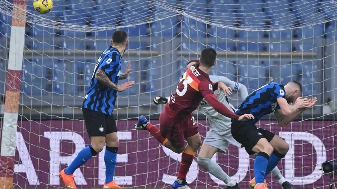 Serie A, Ρόμα-Ίντερ 2-2: Ματσάρα στο «Ολίμπικο» αλλά χωρίς νικητή - Δείτε τα γκολ