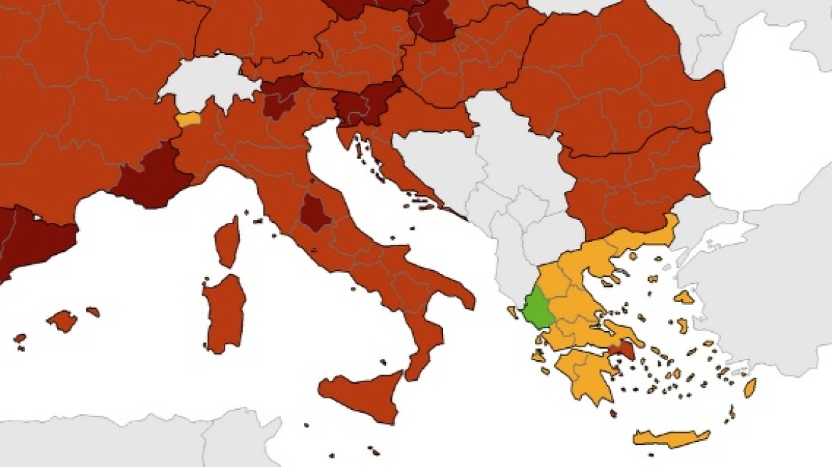 Κορωνοϊός - ECDC: «Δείχνει» την επιδείνωση στην Αττική - Στο «βαθύ πορτοκαλί» η περιφέρεια