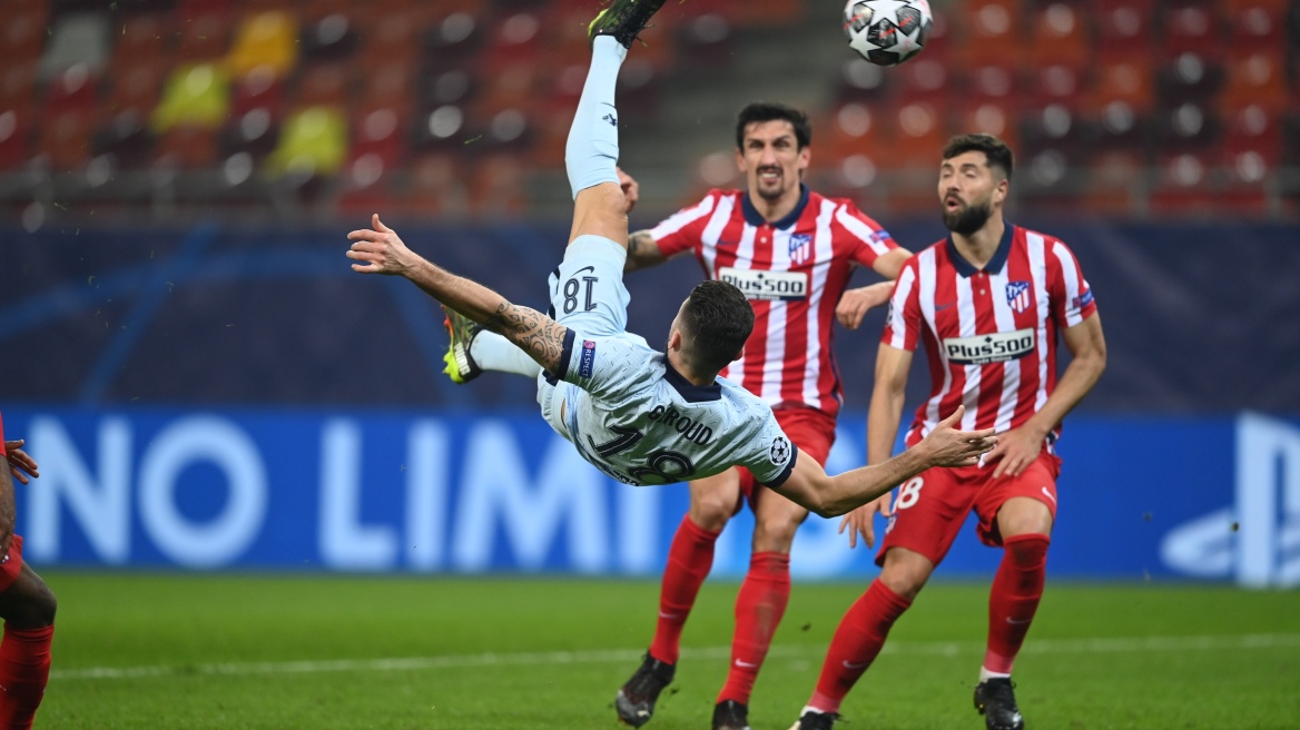 Champions League, Ατλέτικο-Τσέλσι 0-1: Το γκολ-ποίημα του Ζιρού έβαψε το Βουκουρέστι μπλε - Δείτε το γκολ